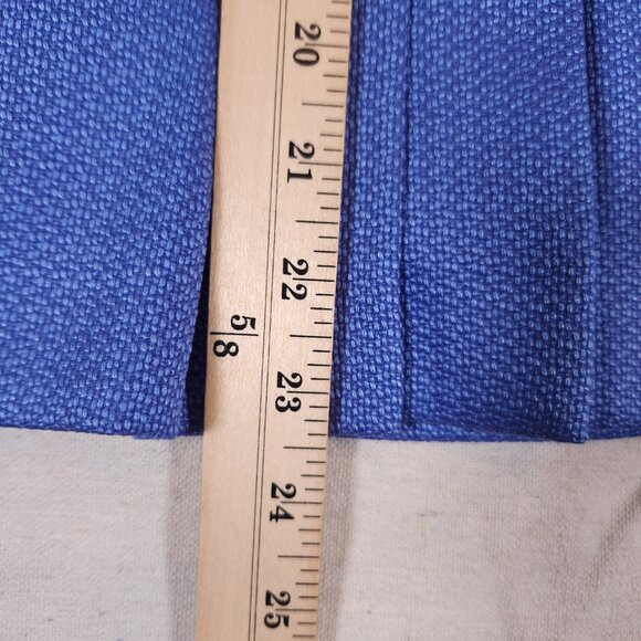 Tahari Arthur Levine Purple Blue Lined Pencil Skirt Womens 8 Rear Zip Pleats - Picture 5 of 14